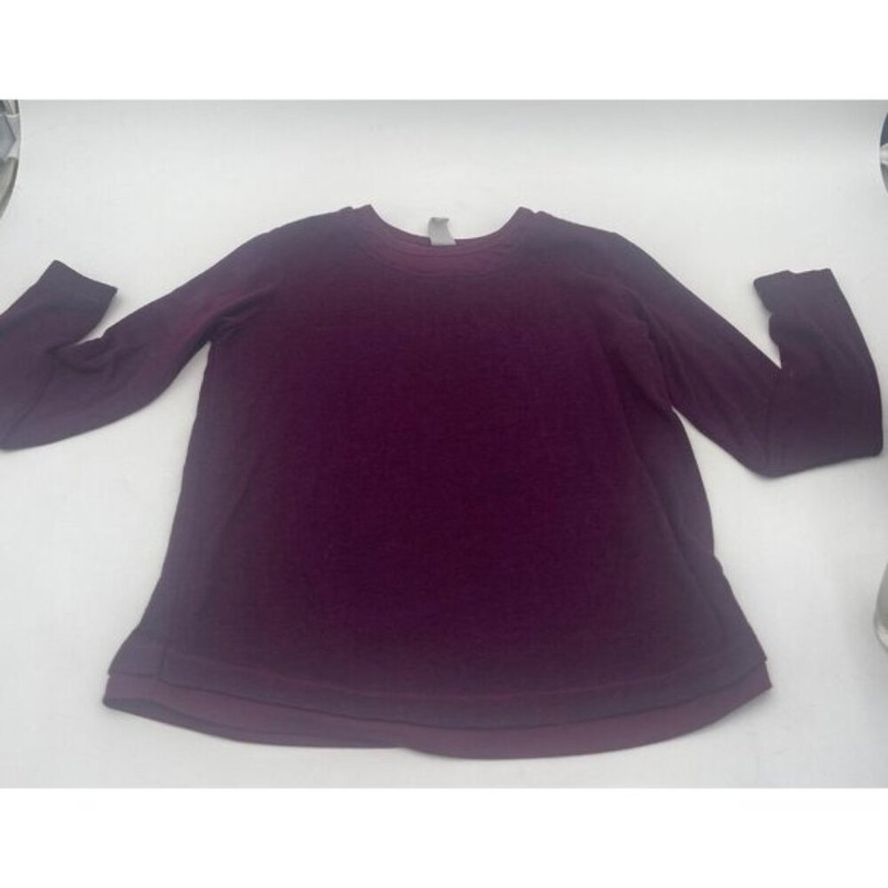 Athleta Girl XS Purple Long Sleeve TShirt Cozy Comfy Lightweight Crewneck Casul